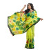 Munga Silk Saree With Digital Print And Contrast Color Border (KR2210)